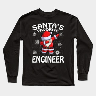 Santas Favorite Engineer Christmas Long Sleeve T-Shirt